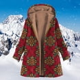 thumbnail image 2 of Sudaderas con capucha largas para mujer Abrigos Túnica Chaquetas de algodón de invierno Sudadera informal de punto Sudaderas con cremallera de gran tamaño Pompotops qwe14960, 2 of 5