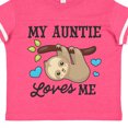 thumbnail image 4 of Inktastic My Auntie Loves Me with Sloth and Hearts Boys or Girls Toddler T-Shirt, 4 of 5