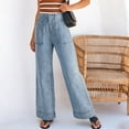 thumbnail image 5 of Qiyinn Women's Casual Wide Leg Pants Drawstring Elastic Waist Dress Palazzo Long Pants, 5 of 8