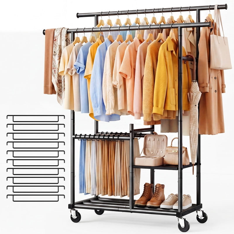 Black High&Low Pole with Shelf