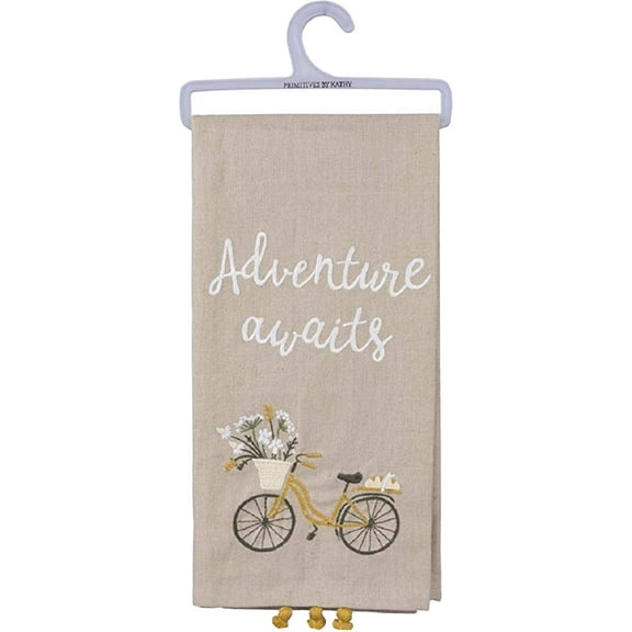 Primitives by Kathy - Dish Towel - Adventure Awaits
