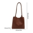 thumbnail image 5 of Brown Women's 2025 Spring Fashion Casual Shoulder Tote Bag - Large-Capacity for Work Commutes & Daily Leisure, 5 of 6