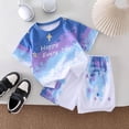 thumbnail image 2 of CAICJ98 Toddler Baby Boy Summer Clothes Retro Camo Hunting Shirts T-Shirt Camouflage Shorts Set 6 12 18 24 Months 2T 3T 4T Baby Outfits Boy (Blue,9-10 Years), 2 of 4