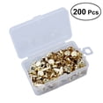 thumbnail image 2 of 200pcs Paper Fasteners Brass Plated Brads Round Metal Brads with Storage Box for Crafts DIY(Gold), 2 of 7