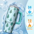 thumbnail image 4 of 30oz Reindeer Tumbler with Handle and Straw Leak Proof Stainless Steel Cup Christmas Gifts for Women Men, 4 of 5
