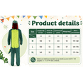 thumbnail image 3 of PJKOBMJ Cute Adult Onesie - Animal Cosplay Costume - Unisex Costume Adult Plush Fluffy One Piece Cosplay Suit for Adults, Women and Men(Green-Fluffy-M), 3 of 8