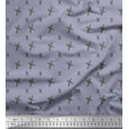 thumbnail image 1 of Soimoi Gray Poly Georgette Fabric Cross Sign Brush Stroke Print Sewing Fabric Yard 42 Inch Wide, 1 of 3