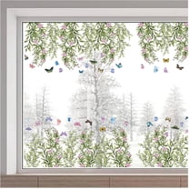 Vine Window Decals Static Non Adhesive Green Ivy Leaves Plants Window ...