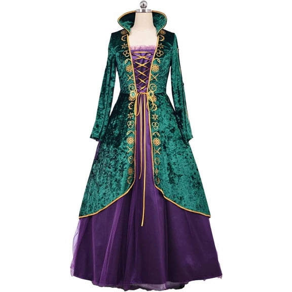 Women's Green Velvet Dress - Stage Performance Dress
