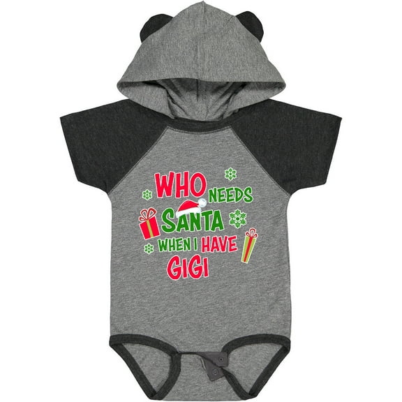 Inktastic Who Needs Santa when I Have Gigi Boys or Girls Baby Bodysuit