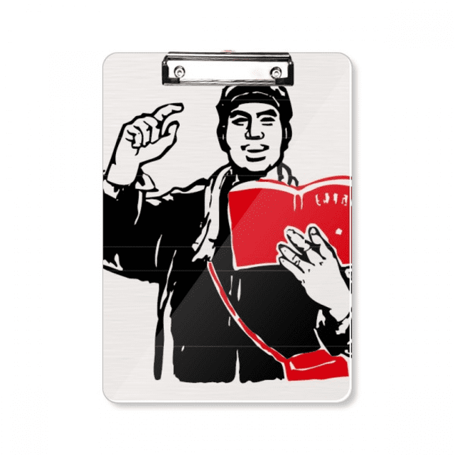 Livre Rouge Sac à Dos Chapeau Étude Chine Rouge Presse-Papiers Dossier Écriture Pad Support Plaque A4