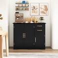 thumbnail image 4 of Costway Buffet Bahut de 40 Pouces Armoire Moderne de Rangement pour Cuisine avec 2 Tiroirs Noir, 4 of 10