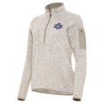thumbnail image 2 of Women's Antigua Oatmeal Washington Mystics Fortune Half-Zip Pullover Jacket, 2 of 3