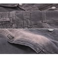 thumbnail image 4 of Men's Moto Quilted Cotton Blend Faded Denim Button Up Jean Jacket Slim Fit (XL, Black), 4 of 4