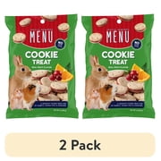 (2 pack) Menu Cookies with Cranberries Rabbit, Guinea Pig, & Hamster Treats, 3 Oz