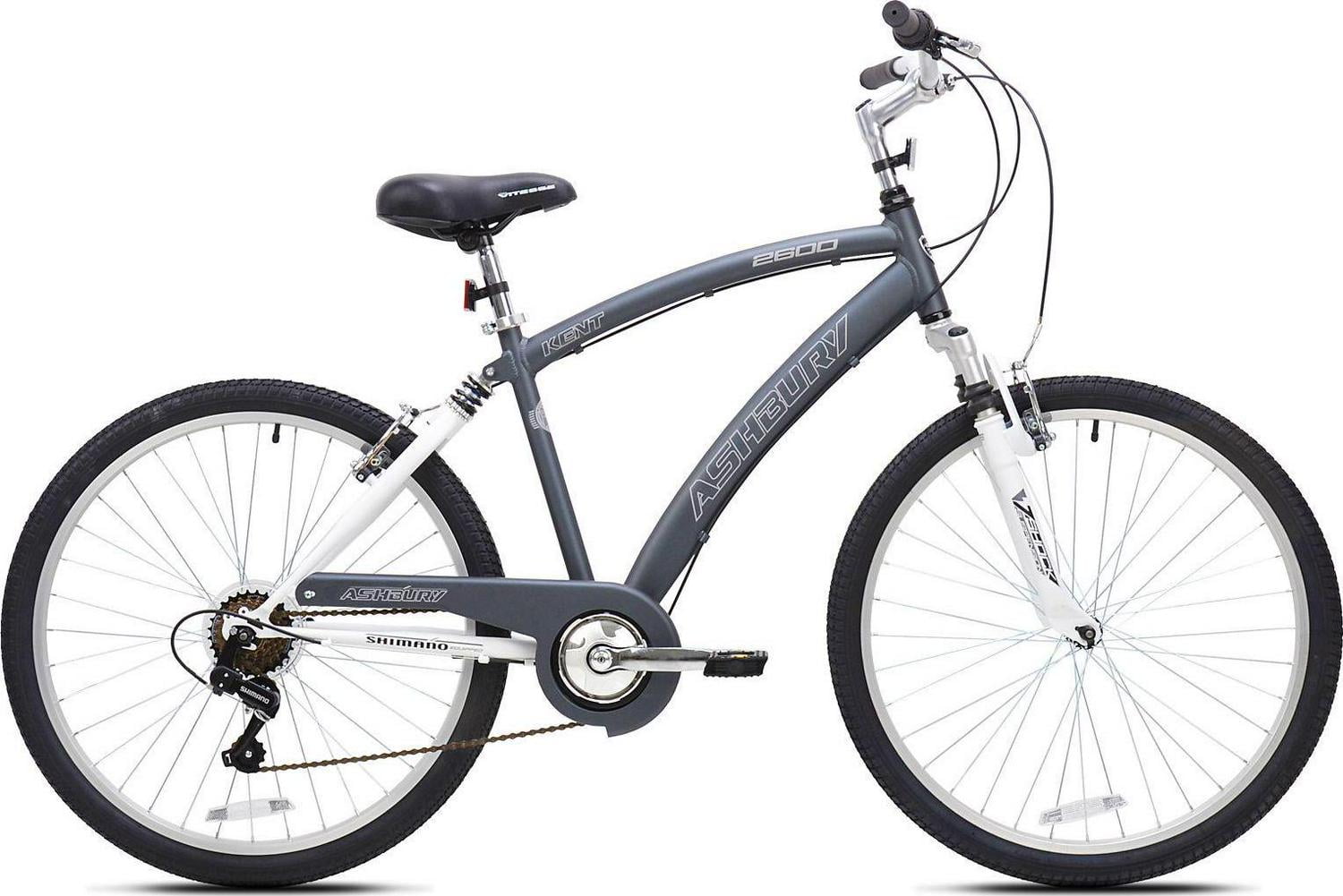 Kent 26 in. Ashbury Dual Suspension Bicycle, 7 Speed, Alloy Frame, Gray