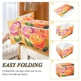 thumbnail image 2 of Yayeee Collapsible Cube Storage Bin with Lid Fabric Closet Decorative Basket with Handles, Pink Abstract Floral, 2 of 7