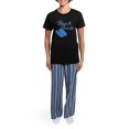 thumbnail image 4 of CafePress - Beach Bride Women's Dark Pajamas - Women's Short Sleeve Print T-Shirt and Pants Dark Cotton Pajama Set, 4 of 7