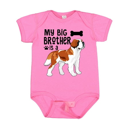 

Inktastic My Big Brother is a Saint Bernard Gift Baby Boy or Baby Girl Bodysuit