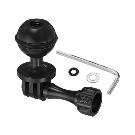 Action Camera Ball Mount Adapter Rotating Ball Head Mount for Sports Camera Style 2 Black 1 Set
