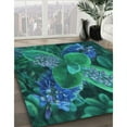 thumbnail image 2 of Ahgly Company Indoor Square Patterned Medium Teal Green Area Rugs, 5' Square, 2 of 6