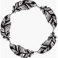 thumbnail image 1 of Printtoo Feather Pattern Scrap-booking Round Wooden Rubber Stamp Craft Stamps-2 Inch, 1 of 1