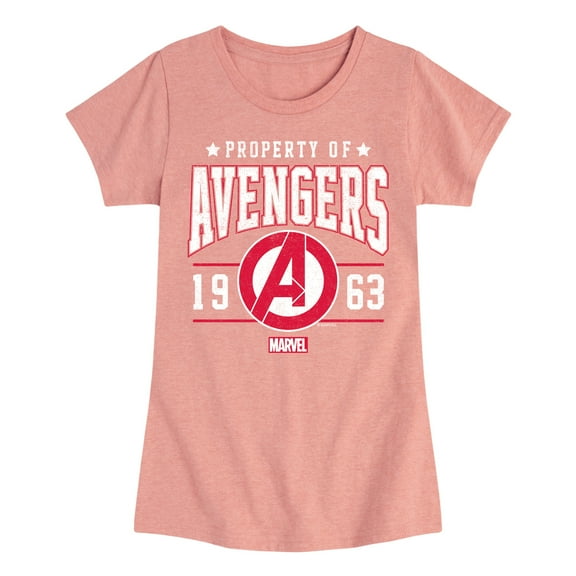 Marvel The Avengers - Property Of - Toddler And Youth Girls Fitted Short Sleeve Graphic T-Shirt