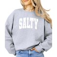 thumbnail image 3 of Salty Sweatshirt for Women, Teens & Girls Distressed Summer Beach Pullover Sweater Gray Sweatshirt Adult Large, 3 of 4