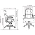 thumbnail image 4 of Lorell, Soho High-back Leather Executive Chair, 1 Each, 4 of 4