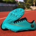 thumbnail image 2 of Zapatos de pista de campo al aire libre para hombres, zapatos de entrenamiento con pinchos, zapatillas deportivas ligeras con cordones, partido antideslizante, impermeable, Atlético, 2 of 5