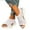 White, variant on Women's Sandals Fashionable Wedge Earth Spirit Sandals for Women Closed Toe Sandals Women Heel Color Block Fishmouth Beach Sandals for Women Women's Walking Sandals Design for Summer