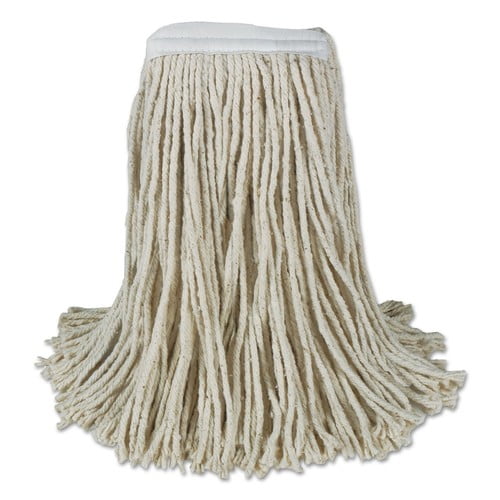 Boardwalk BWKCM20024 Banded Cotton Mop Heads, 24oz, White, 12 carton by BOARDWALK