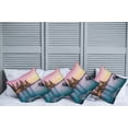 thumbnail image 6 of Ambesonne Nautical Throw Pillow Cover 4 Pack, Tranquil Serene View, 20", Pink Blue, 6 of 6