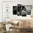 thumbnail image 4 of Elephant Stock Thoroughbred Wall Art - Horizontal Multi Panel Canvas - Living Room Wall Decor - Animal Multi Panel - Gray And Black Decor - 30" x 18", 4 of 4