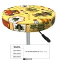 thumbnail image 2 of Uemuo Forest Guard Pattern Round Bar Stool Seat Covers Washable Stool Cushion Slipcover Elastic Bar Chair Covers-14 inch, 2 of 7