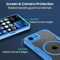 thumbnail image 4 of KOMI for iPhone SE 4 Case: for iPhone SE 4th Gen 2025 Case, Translucent Matte Back Compatible with Magsafe Magnetic Slim Shockproof Protective Case with Lanyard Strap Phone Cover, Blue, 4 of 5