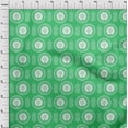 thumbnail image 4 of oneOone Viscose Chiffon Green Fabric Asian Floral Block Craft Projects Decor Fabric Printed By The Yard 42 Inch Wide, 4 of 4