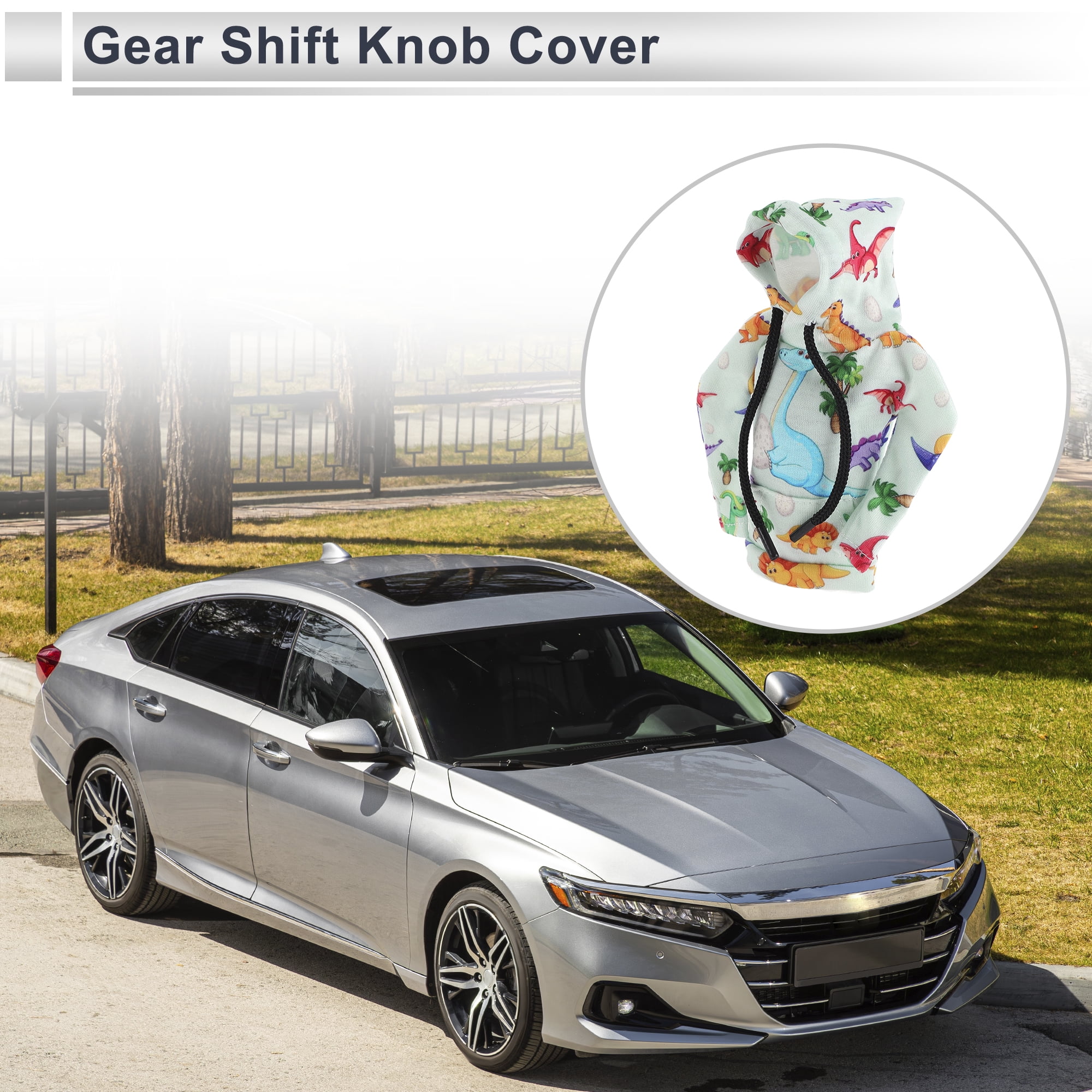 Unique Bargains Universal Gear Shift Knob Cover Polyester