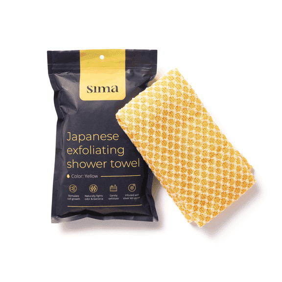 Sima Exfoliating Body Towel (Yellow)