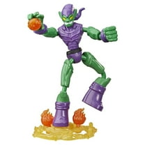 Marvel Spider-Man Bend and Flex Green Goblin Action Figure, 6-Inch Flexible Figure, Includes Blast Accessories Ages 4