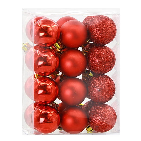 24Pcs Christmas Balls Ornaments Shatterproof Xmas Tree Decorations 1.18 Inch Hanging Ball Set for Holiday Wedding Party Home Decor, Christmas Baubles for Indoor Outdoor Festival Decorating