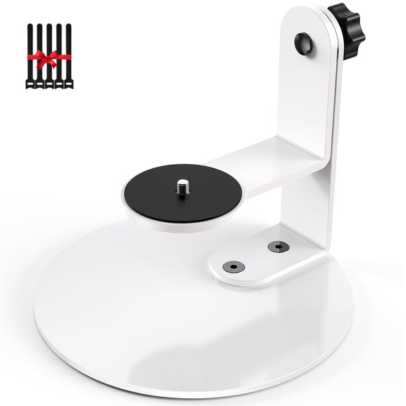 Projector Stand Table, Desktop Mount 360° Adjustable with 1/4" Screw, Projector Bracket Holder with Cable Ties for Indoor/Outdoor/Office