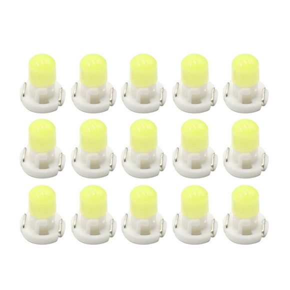 15pcs 12V T3 Bombillas Cerámica LED Blanco Luz de Tablero Interior de Coche Base Cuña