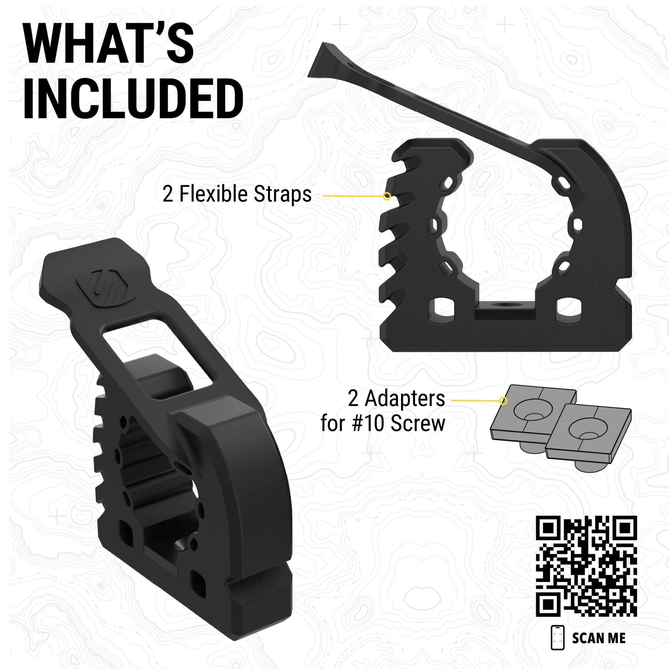 (2 pack) Scosche PSMTGHD Off-Road TerraClamp™ Flexible Heavy-Duty Rubber Mount Clamps for Tools & More 2 Pack