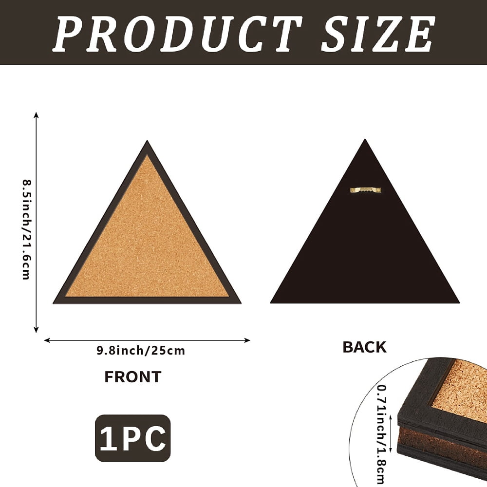 Cork Bulletin Board Saddle Brown Triangle 250x215mm