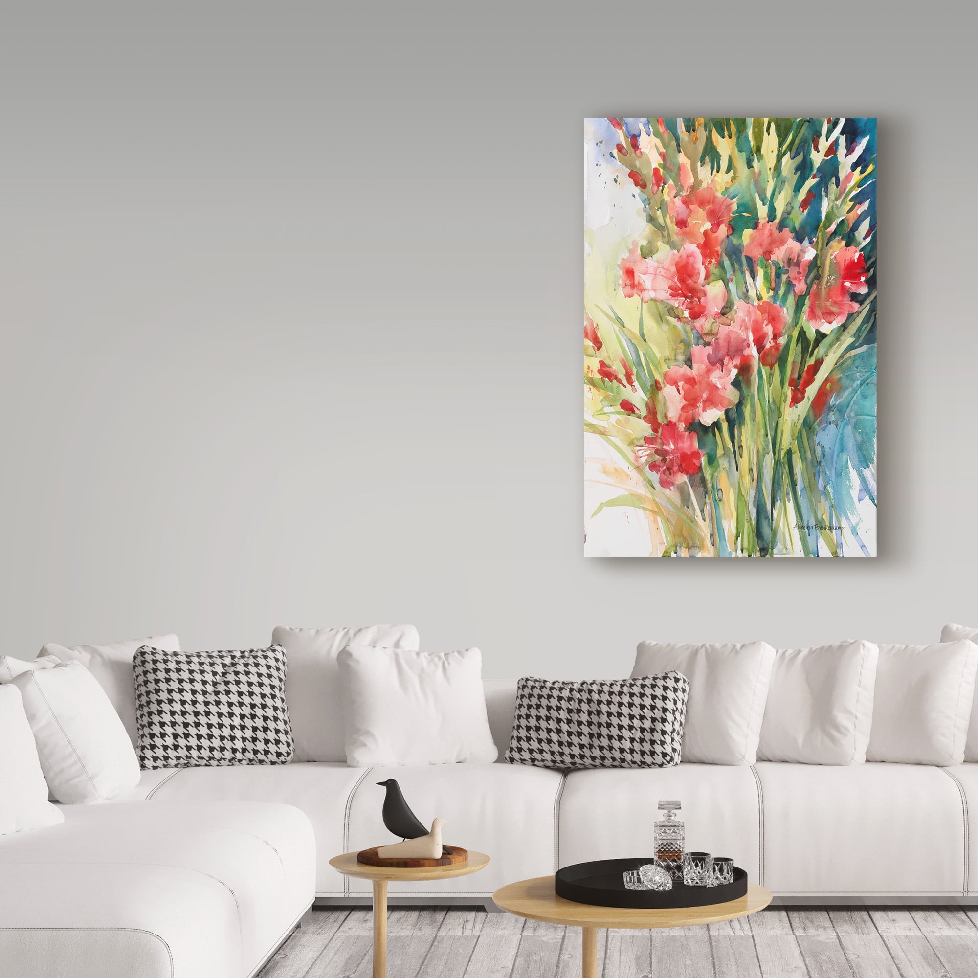 Trademark Fine Art 'Gladiola Bunch' Canvas Art by Annelein Beukenkamp