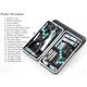 thumbnail image 3 of Juego de cortaúñas de acero inoxidable, kit profesional de manicura y pedicura, tijeras para uñas, juego de cuidado facial y de uñas portátil de viaje, 19 piezas, 3 of 8
