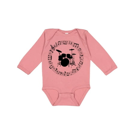 

Inktastic Drummer Percussionist Music Gift Gift Baby Boy or Baby Girl Long Sleeve Bodysuit