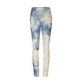 thumbnail image 5 of UTSJKR Women's Tie Dye Printed High Waist Yoga Pants Stretch Workout Leggings Tummy Control Gym Fitness Running Tights Plus Size White XXL, 5 of 5