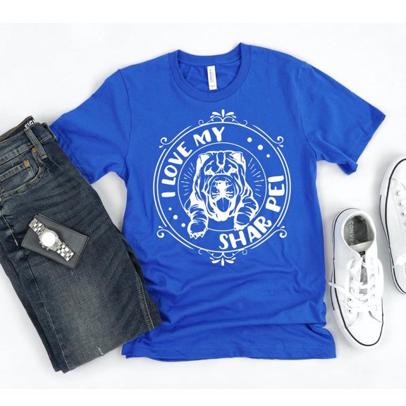 I love my Shar Pei Shirt Dog Lover Shar Pei Mama Animal I Love My Owner Gift For Her Doggy Rescue Adoption